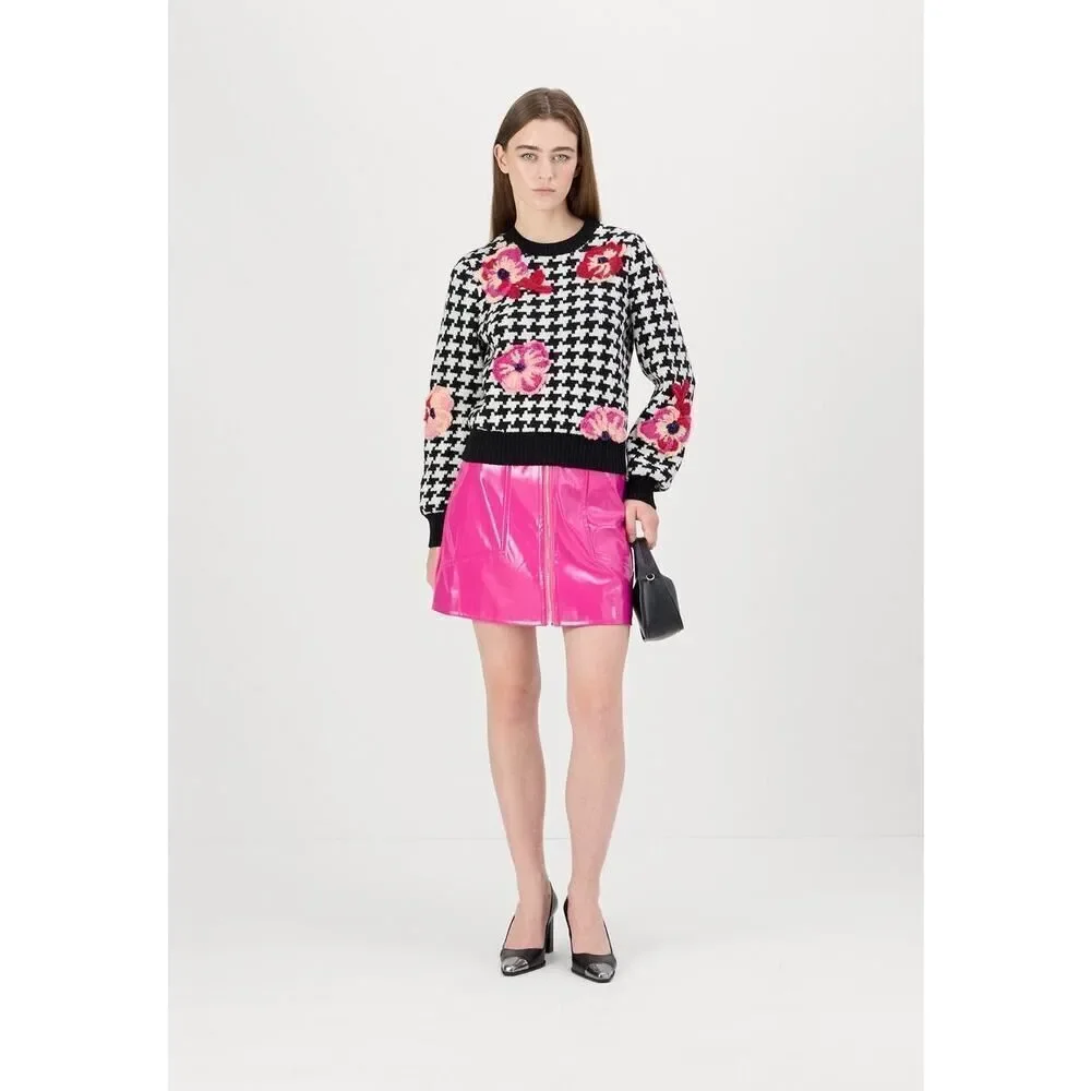 Kate Spade Houndstooth alpaca wool Poppy Sweater L